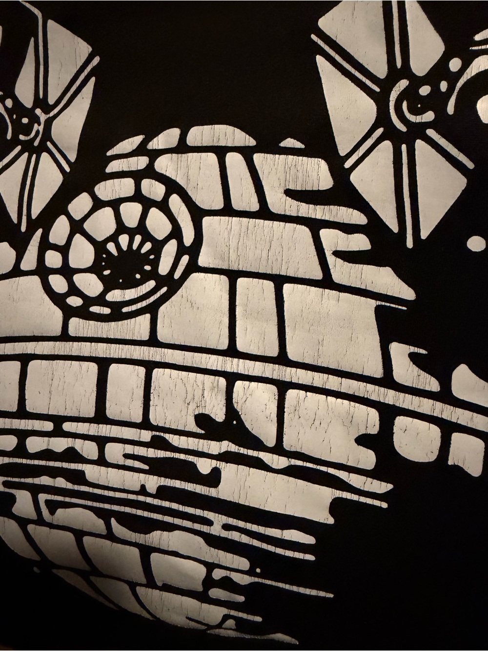Graphic Star Wars Death Star Tee - Black & White